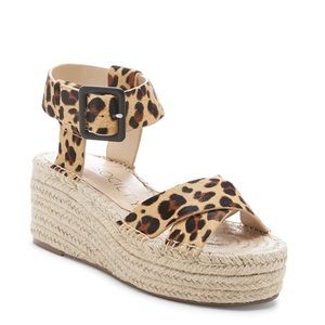 Sole Society ‘Audrina’ Leopard Espadrilles Size 7